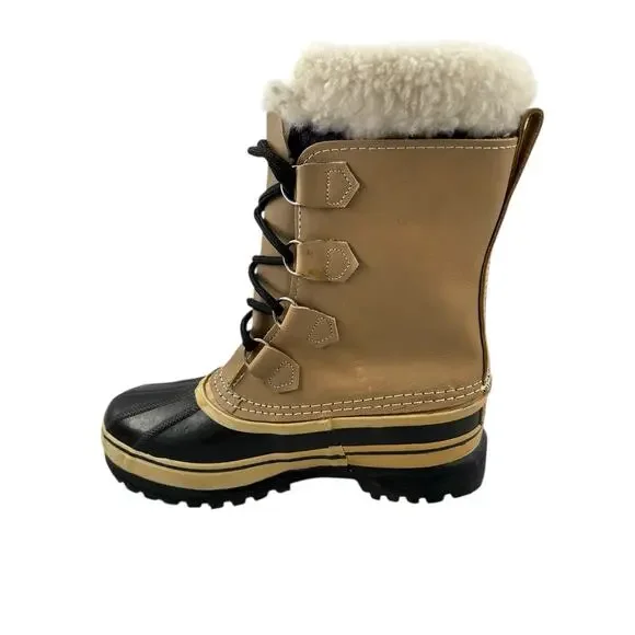 VTG Sorel Caribou Kaufman Canada Insulated Leather
Winter Boots Waterproof Sz 8 - Picture 3 of 13